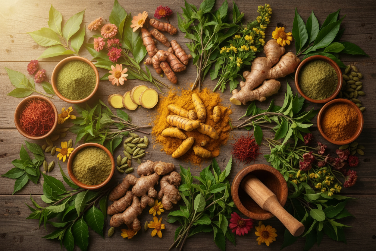 Ayurvedic Herbs Banner - No Text